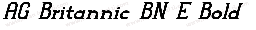 AG Britannic BN E Bold字体转换